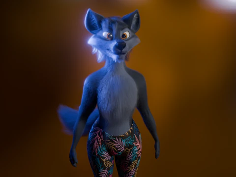 Niju Anthro wolf 3D Model