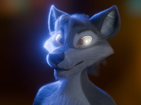 Niju Anthro wolf 3D Model