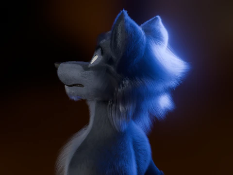 Niju Anthro wolf 3D Model