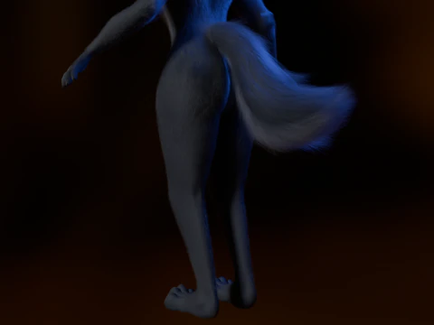 Niju Anthro wolf 3D Model