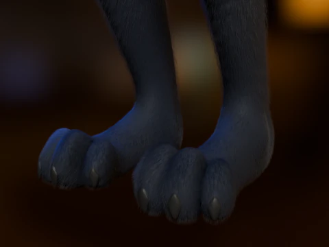 Niju Anthro wolf 3D Model