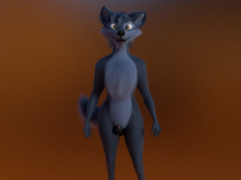Niju Anthro wolf 3D 모델