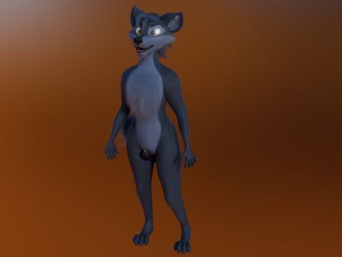 Niju Anthro wolf 3D 모델
