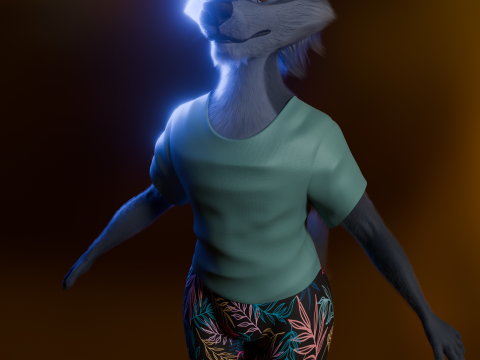 Niju Anthro wolf 3D 모델
