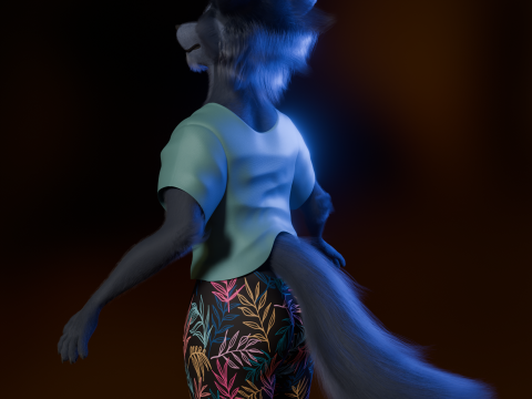 Niju Anthro wolf 3D 모델