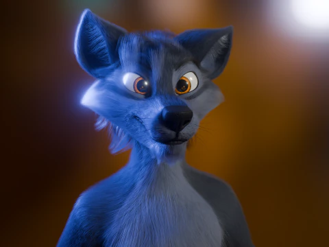 Niju Anthro wolf 3D Model