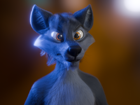 Niju Anthro wolf 3D 모델