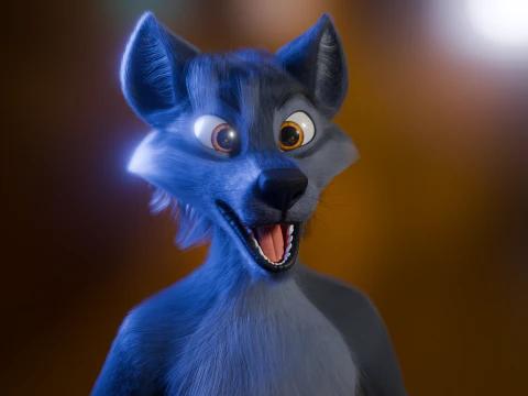 Niju Anthro wolf 3D Model