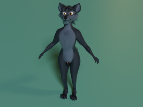 Niju Anthro wolf 3D 모델