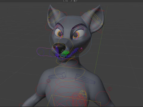 Niju Anthro wolf 3D Model