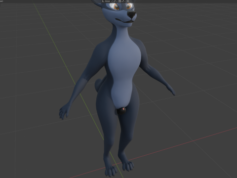 Niju Anthro wolf 3D 모델