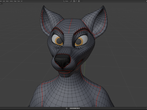 Niju Anthro wolf 3D 모델