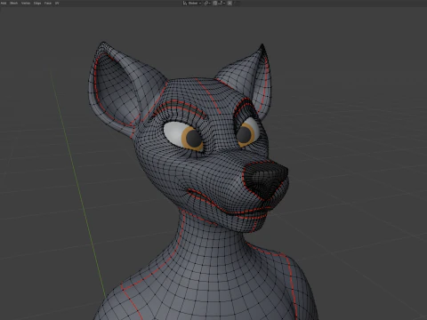 Niju Anthro wolf 3D Model