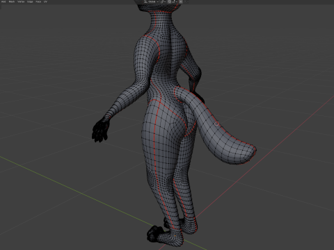 Niju Anthro wolf 3D 모델