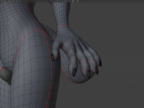 Niju Anthro wolf 3D Model