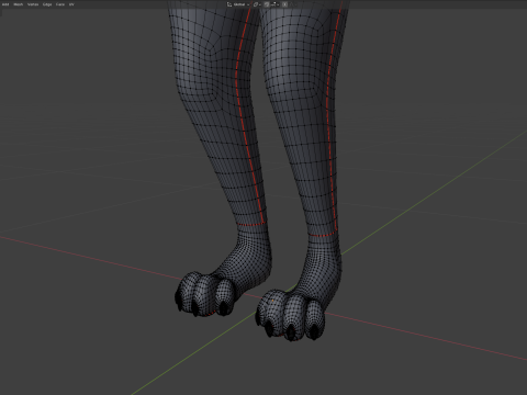 Niju Anthro wolf 3D 모델