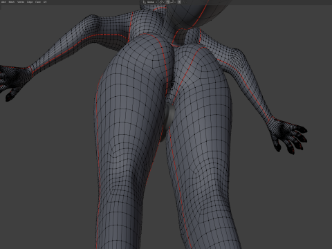 Niju Anthro wolf 3D 모델