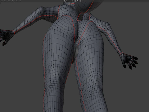 Niju Anthro wolf 3D Model