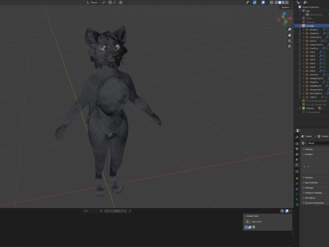 Niju Anthro wolf 3D 모델