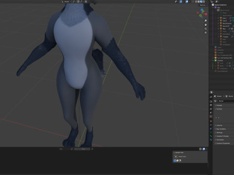 Niju Anthro wolf 3D 모델