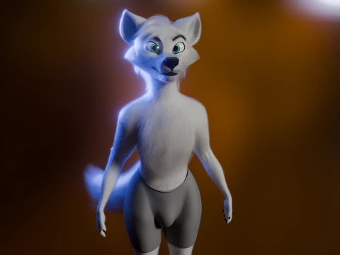 Dimitri Anthro Wolf 3D Model