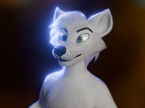 Dimitri Anthro Wolf 3D Model