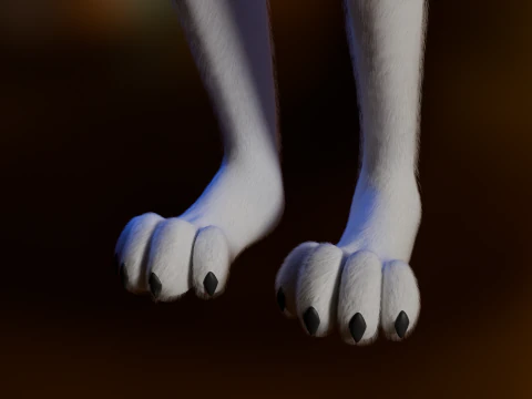 Dimitri Anthro Wolf 3D Model