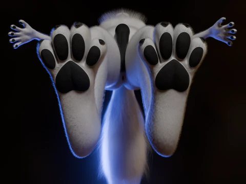 Dimitri Anthro Wolf 3D Model