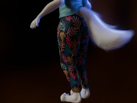Dimitri Anthro Wolf 3D Model