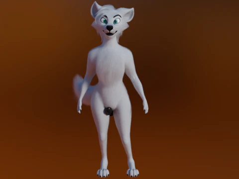 Dimitri Anthro Wolf 3D Model