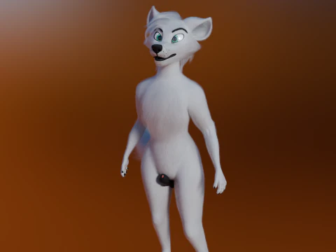 Dimitri Anthro Wolf 3D Model