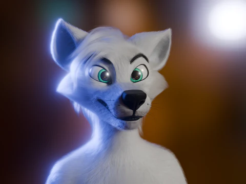 Dimitri Anthro Wolf 3D Model