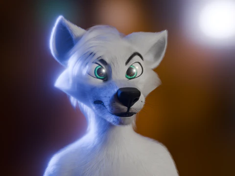 Dimitri Anthro Wolf 3D Model