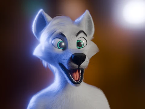 Dimitri Anthro Wolf 3D Model