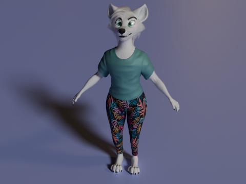 Dimitri Anthro Wolf Modelo 3D