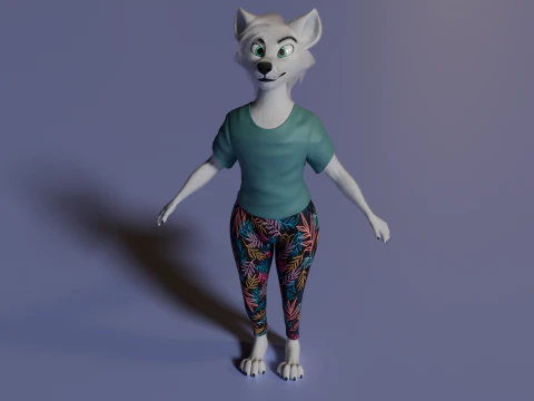Dimitri Anthro Wolf 3D Model