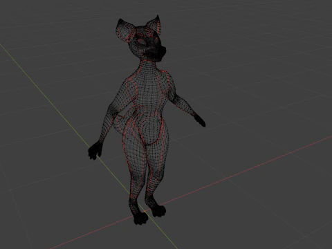 Dimitri Anthro Wolf 3D Model