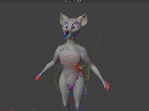 Dimitri Anthro Wolf 3D Model