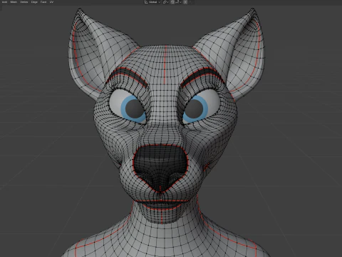 Dimitri Anthro Wolf 3D Model