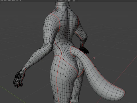 Dimitri Anthro Wolf 3D Model