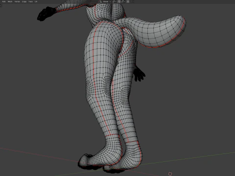 Dimitri Anthro Wolf 3D Model