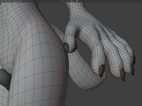 Dimitri Anthro Wolf 3D Model