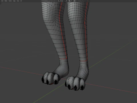 Dimitri Anthro Wolf 3D Model