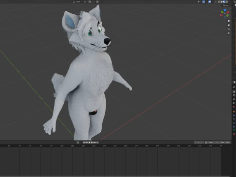 Dimitri Anthro Wolf 3D Model