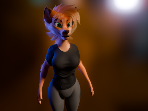 Yennifer Anthro Fox Model 3D