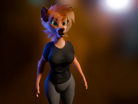 Yennifer Anthro Fox 3D Model