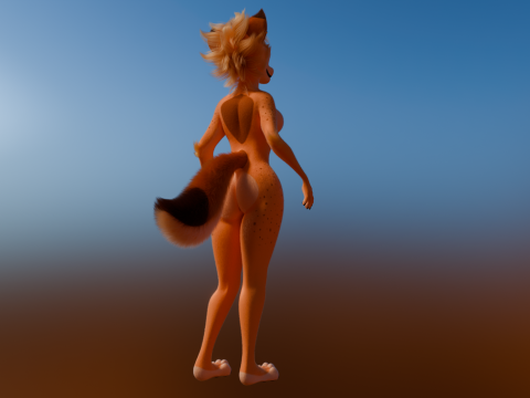 Yennifer Anthro Fox Model 3D