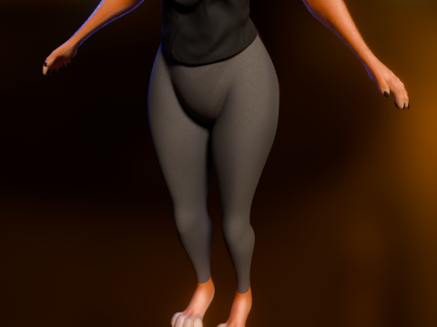 Yennifer Anthro Fox Model 3D