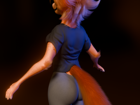Yennifer Anthro Fox Model 3D