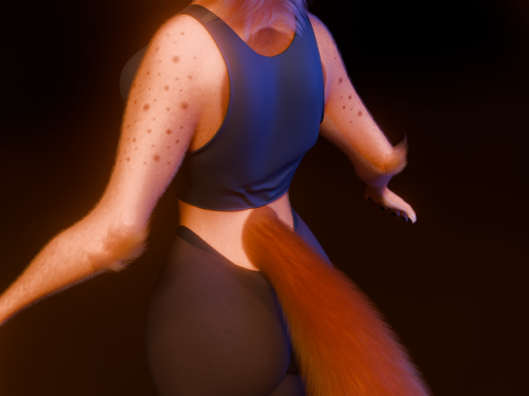 Yennifer Anthro Fox Model 3D